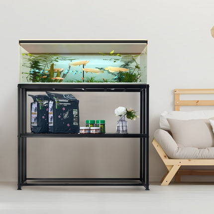 VEVOR aquariumstandaard, 40 gal aquariumstandaard, 927 x 470 x 750 mm stalen schildpadtankstandaard, 152 kg laadvermogen, reptielentankstandaard met opbergruimte, hardwareset en antislipvoeten zwart