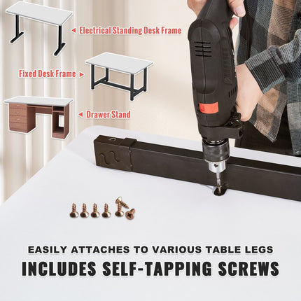 VEVOR tafelblad 60" x 25" x 1" 100 kg draagvermogen Universeel spaanplaatbureau uit één stuk voor in hoogte verstelbaar elektrisch sta-bureauframe rechthoekig werkblad