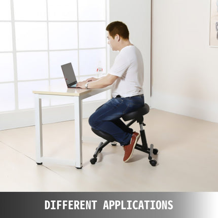 VEVOR Ergonomische knielende stoel Verstelbare kruk Meubelkussens Verfraaien heupen