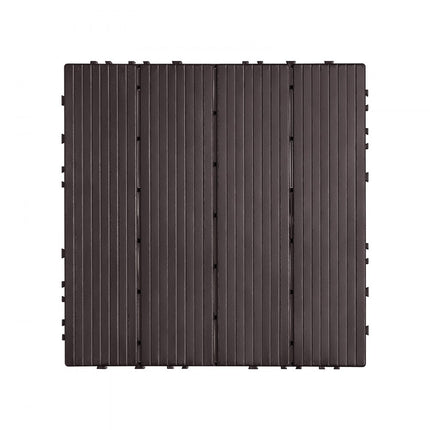 VEVOR 54x terrastegels kliktegels balkontegels 30x30cm donkerbruin