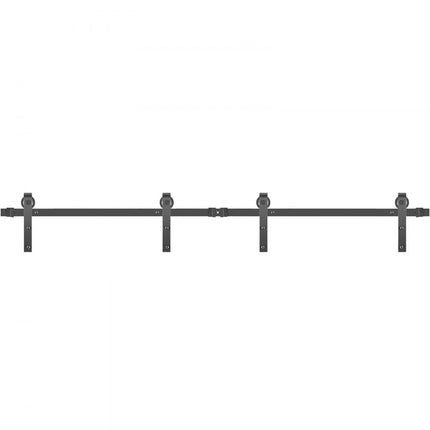 VEVOR Track Kit Deur 366 cm Houten Deur Track Kit 150 kg Laadvermogen Schuifdeur Hardware Roller Track Rail Kit Gemaakt van Koolstofstaal met Stabiele Ontwerpdetails Geschikt voor 35-45 mm Dikke Deur