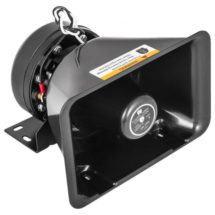 VEVOR auto-waarschuwingsalarmluidspreker 200W 12V, autosirene alarmhoorn 7 tonen universele politie, brandscherm, hoorn, luidspreker, kunststof waarschuwingshoorn, alarmluidspreker met handmicrofoon