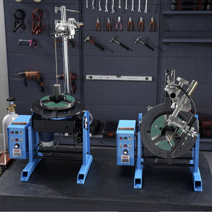 VEVOR Draaitafel voor lassen 80 W Laspositioneerder 1-12 RPM Manipulator 30 kg (horizontaal)/15 kg (verticaal) Draaitafel 0-90 ° Kantelhoek KD200 Drieklauwplaat voor snijden, slijpen, monteren