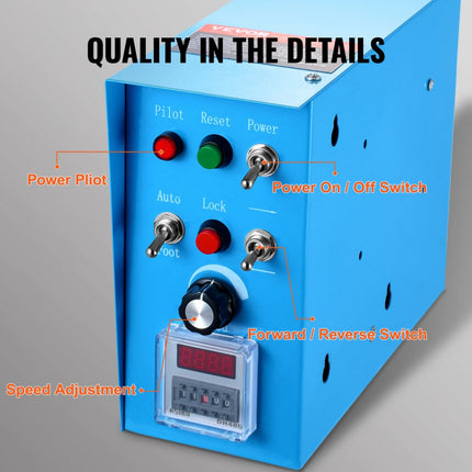VEVOR Draaitafel voor lassen 120 W Laspositioneerder 0,5-6 RPM Manipulator 25 kg (horizontaal)/50 kg (verticaal) Draaitafel 0-90 ° Kantelhoek KD200 Drieklauwplaat voor snijden, slijpen, monteren