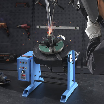 VEVOR Draaitafel voor lassen 120 W Laspositioneerder 0,5-6 RPM Manipulator 25 kg (horizontaal)/50 kg (verticaal) Draaitafel 0-90 ° Kantelhoek KD200 Drieklauwplaat voor snijden, slijpen, monteren