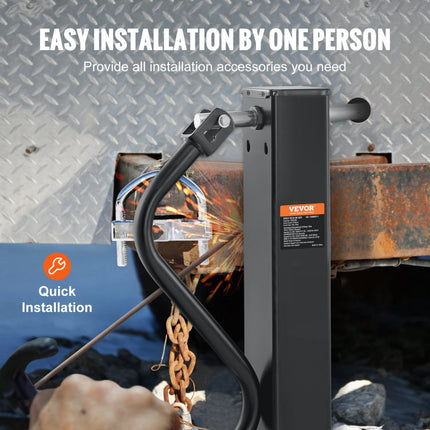 VEVOR aanhangerkrik tot 5443 kg aanhangersteun reiskar draaisteun met ergonomische handgreep autokrik van koolstofstaal met roestwerende coating aanhangerkrikstandaard in hoogte verstelbaar