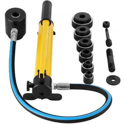 VEVOR 10 Ton 6 Matrijzen Hydraulische Knockout Punch Driver Kit 1/2"-2" Elektrische Set Cutter