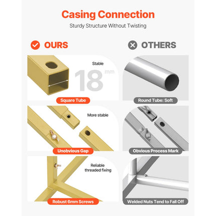 VEVOR Set van 3 huwelijksbogen metalen huwelijksboog bloemen ballonframe decoratie goud
