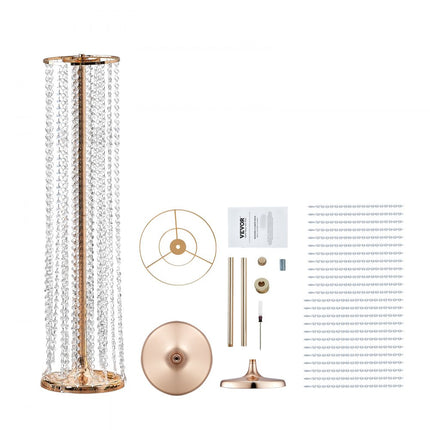 VEVOR Set van 4 bloemenkrukken 20x20x90cm bloemenstandaard ijzeren bijzettafel moderne kristallen vaas goud galvaniseren plantenkruk plantenstandaard metalen standaard voor decoratie van bars hotels café's