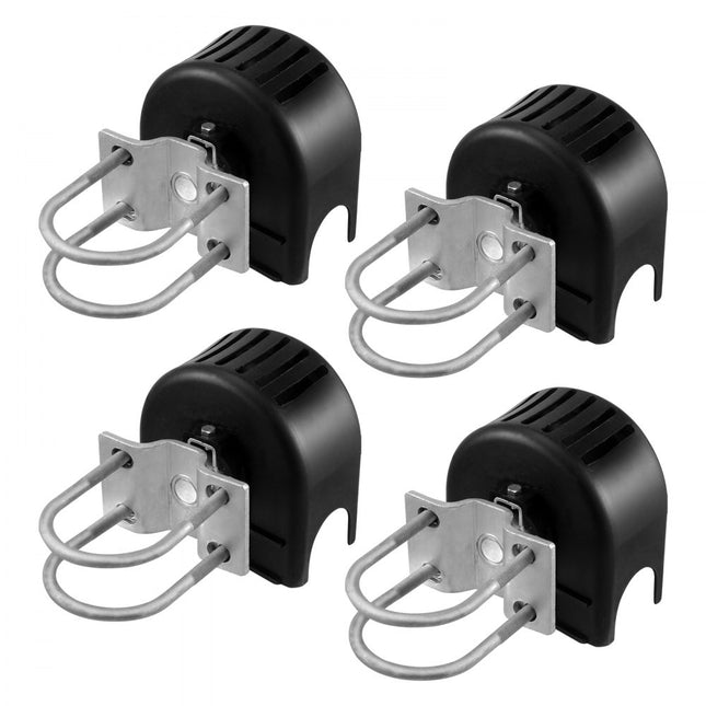 VEVOR Schuifpoortset met U-vormige groef, 4 railwielen/vrijdragende afdekking