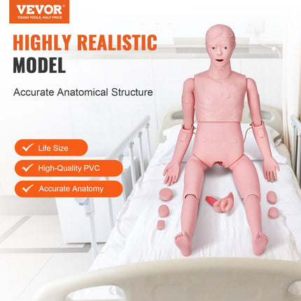 VEVOR man verpleegpop patiëntenzorg simulator lespraktijk