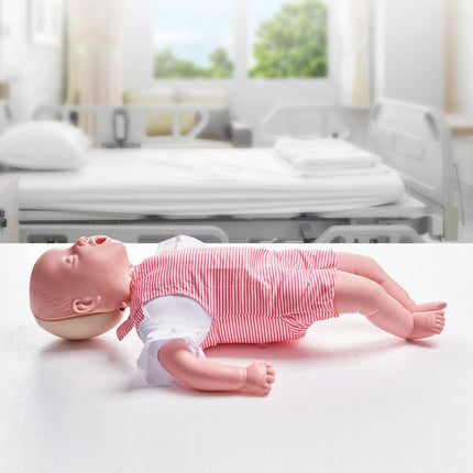 VEVOR reanimatie oefenpop voor baby's, Heimlich manoeuvre en cardiopulmonale reanimatie (CPR), professionele oefenpop voor luchtwegobstructie voor baby's, baby-infarctmodel voor training