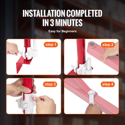 VEVOR elektrische takelsteunstang, 1000 kg laadvermogen, elektrische takelbeugel, koolstofstalen takelframe, steigermontage takelstang, takelkolom voor hijsen