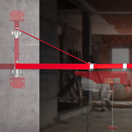 VEVOR Elektrische takelsteunarm 600 kg draagvermogen, elektrische takelhouder zwenkarm Stalen takelframe 180 ° draaibaar steigertakel Hefarm Lier Takelarm voor hijswerkplaats Garage