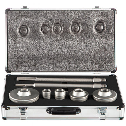 VEVOR 4-in-1 betongatenzaagset, 30 mm, 40 mm, 65 mm, 80 mm, 100 mm boorset SDS Plus & SDS MAX schachtmuurgatsnijder met 110 mm drijfstang voor beton, cement, stenen muren