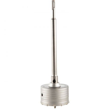 VEVOR 4-in-1 betongatenzaagset, 30 mm, 40 mm, 65 mm, 80 mm, 100 mm boorset SDS Plus & SDS MAX schachtmuurgatsnijder met 110 mm drijfstang voor beton, cement, stenen muren