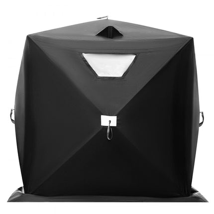 VEVOR ijsvistent voor 2-3 personen, draagbare ijstent gemaakt van 300D Oxford-stof met pop-up trekontwerp, sterke waterdichte en winddichte ijsvistent voor buitenvissen, zwart