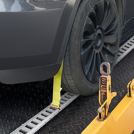 VEVOR E-Track railset, 24-delige 1524 mm E-trackset inclusief 8 stalen rails en 8 O-ringankers en 8 spanbanden met D-ring, bevestigingsaccessoires voor vrachtmotoren en fietsen, 907 kg laadvermogen