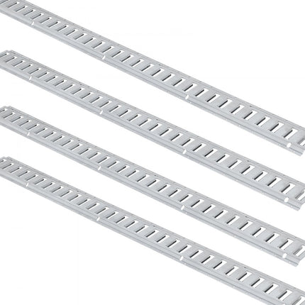 VEVOR E-Track railset, 24-delige 1524 mm E-trackset inclusief 8 stalen rails en 8 O-ringankers en 8 spanbanden met D-ring, bevestigingsaccessoires voor vrachtmotoren en fietsen, 907 kg laadvermogen