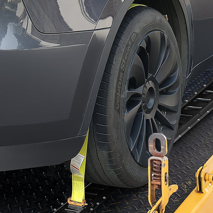 VEVOR E-Track sjorrailset, 18-delig, 1524 mm E-tracksset, inclusief 4 stalen rails en 8 O-ringankers en 4 sjorbanden met D-ring en 2 ratelriemen, bevestigingsaccessoires voor vrachtmotoren, 907 kg