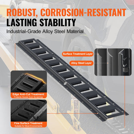 VEVOR E-Track railset, 2 voet stalen rails, 4 stuks, draagvermogen tot 2000 lbs, zware rails met schroeven voor garages, bestelwagens, aanhangwagens, motorfietsbevestigingen, ATV-bevestigingen