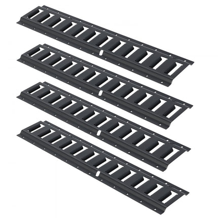 VEVOR E-Track railset, 2 voet stalen rails, 4 stuks, draagvermogen tot 2000 lbs, zware rails met schroeven voor garages, bestelwagens, aanhangwagens, motorfietsbevestigingen, ATV-bevestigingen