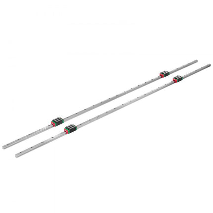VEVOR Lineaire Rails 15-1500mm 2x Lineaire Geleidingsrail 4x Vierkant Type Lagerblok Matige Kosten
