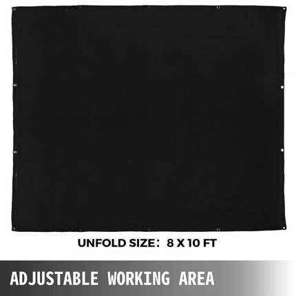 VEVOR lasdek lasbeschermingsdeken 8'x 10' Weldinger lasaccessoires hittebeschermingsstof zwart