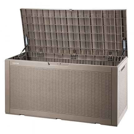 VEVOR Opbergbox 378,5L PP-apparatuurbox 1220x545x623mm Opbergbox voor buiten 299kg draagvermogen Tuinbox Kussenbox Ideaal voor het opbergen van sportartikelen, tuingereedschap etc.