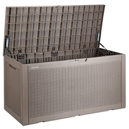 VEVOR Opbergbox 378,5L PP-apparatuurbox 1220x545x623mm Opbergbox voor buiten 299kg draagvermogen Tuinbox Kussenbox Ideaal voor het opbergen van sportartikelen, tuingereedschap etc.