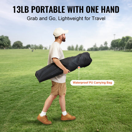 VEVOR klapstoel met bekerhouders en armleuningen 158 kg belastbaar, visstoel opvouwbaar visstoel klapstoel zwart, incl. draagtas campingstoel outdoor regisseursstoel draagbaar