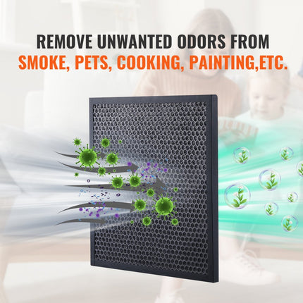 VEVOR actieve koolfilter, 3 stuks, 16" x 19" luchtfiltervervanging, hoog rendement niveau 2 filters, compatibel met BlueDri en VEVOR scrubber, luchtreiniger, waterschadeherstelapparatuur