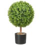 VEVOR 2 x kunstbuxusballen, diameter 40,6 cm, tuindecoratiebuxus in bloempot, kunstbuxusbal, kunstplant van PE, hout, PP incl. 4 decoratieve vlinders en 10 reservebladeren