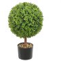 VEVOR 2 x kunstbuxusballen, diameter 40,6 cm, tuindecoratiebuxus in bloempot, kunstbuxusbal, kunstplant van PE, hout, PP incl. 4 decoratieve vlinders en 10 reservebladeren