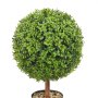 VEVOR 2 x kunstbuxusballen, diameter 40,6 cm, tuindecoratiebuxus in bloempot, kunstbuxusbal, kunstplant van PE, hout, PP incl. 4 decoratieve vlinders en 10 reservebladeren