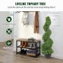 VEVOR 2 stuks kunstbuxus toren vormsnoei spiraal kunstplant 91cm hoge decoratieve plant Groene plastic plant gemaakt van PE ijzer vormsnoei planten inclusief 10 stuks vervangende bladeren