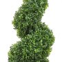 VEVOR 2 stuks kunstbuxus toren vormsnoei spiraal kunstplant 91cm hoge decoratieve plant Groene plastic plant gemaakt van PE ijzer vormsnoei planten inclusief 10 stuks vervangende bladeren