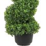 VEVOR 2 stuks kunstbuxus toren vormsnoei spiraal kunstplant 122 cm hoog decoratieve plant groene kunststof plant van PE ijzer vormsnoeiplanten incl. 10 stuks reservebladeren