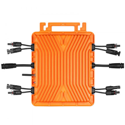 VEVOR Solar Grid Tie Micro-omvormer, 1200W Solar Micro-omvormer, IP67 waterdichte aluminium zonne-energie Grid Tie Inverter DC18-50V bedrijfsspanning met APP WiFi-antenne voedingskabel, voor S