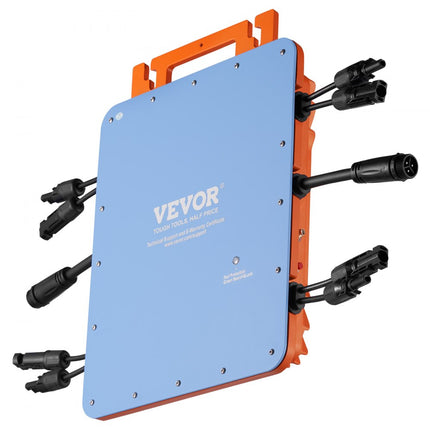 VEVOR Solar Grid Tie Micro-omvormer, 1200W Solar Micro-omvormer, IP67 waterdichte aluminium zonne-energie Grid Tie Inverter DC18-50V bedrijfsspanning met APP WiFi-antenne voedingskabel, voor S