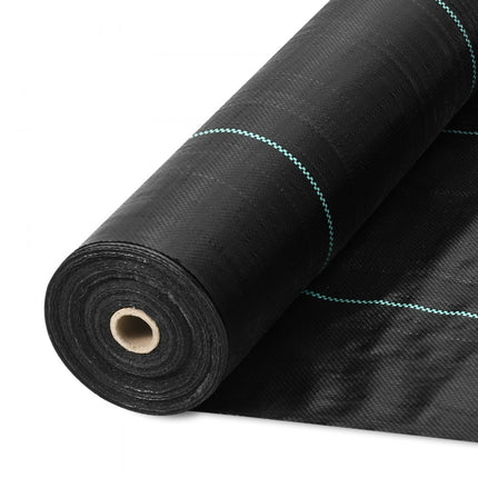 VEVOR onkruidbescherming tuinvlies 1 x 50 m, duurzaam geweven PP onkruidbestrijdingsdoek, corrosie- en scheurbestendig onkruidvlieg onkruidbeschermingsvlies voor landschapsarchitectuur, bodembedekker