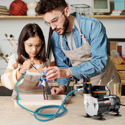 VEVOR airbrush set compressor compleet 220-240V spuitpistool verfpistool