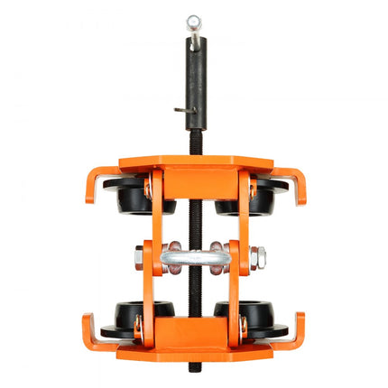 VEVOR handmatige trolley, draagvermogen van 4400 lbs/2 ton, duwbalkwagen met dubbele wielen, verstelbaar voor I-balk flensbreedte 2,8" tot 6,7", zware garagelift van gelegeerd staal voor