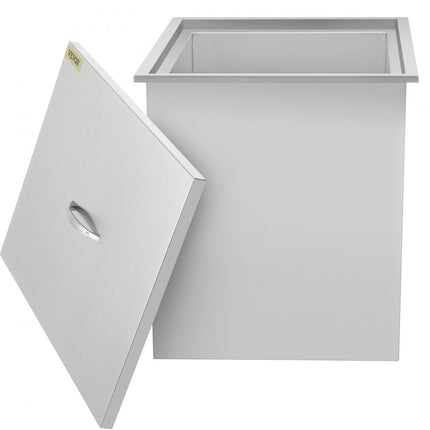 VEVOR 14"X12" Drop In Ice kist bak met deksel Wijnafvoer Koude dranken Doos Goed