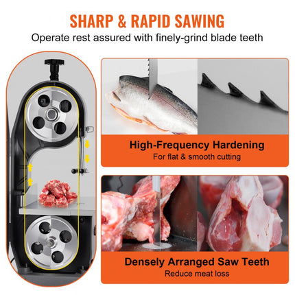 VEVOR bottenzaagmachine zaagblad 1650 x 16 x 0,56 mm, elektrische bottenzaagmachine zaagblad compatibele modellen HC-210, HC-250, YF-400A HC-280, harde botten, bevroren vlees, vis etc.
