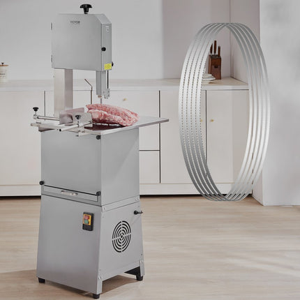 VEVOR 5 stuks botzaagmachine zaagblad 2020 x 16 x 0,56 mm, elektrische botsnijmachine zaagblad compatibele modellen SJY-F250BE, harde botten, bevroren vlees, vis etc.