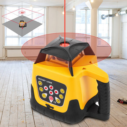 VEVOR Bouw Laser Roterende Laser Laser Waterpas Kruislijn Laser Rotary Laser Level Red Beam 500m Range Waterproof Building Self-Leveling
