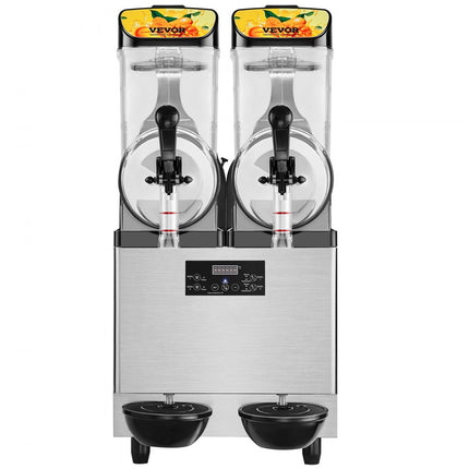 VEVOR Commerciële Slushy Machine 24L Single Bowl 50 Cup Margarita Maker 500W RVS Margarita Smoothie Frozen Drink Maker Slushie Machine voor Party Cafe Restaurants Bars Etc.