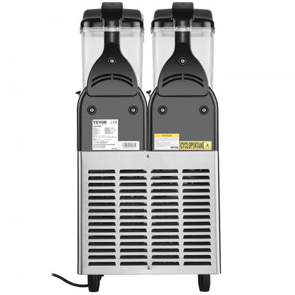 VEVOR Commerciële Slushy Machine 24L Single Bowl 50 Cup Margarita Maker 500W RVS Margarita Smoothie Frozen Drink Maker Slushie Machine voor Party Cafe Restaurants Bars Etc.