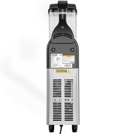 VEVOR Commerciële Slushy Machine 12L Single Bowl 25 Cup Margarita Maker 500W RVS Margarita Smoothie Frozen Drink Maker Slushie Machine voor Party Cafe Restaurants Bars Etc.